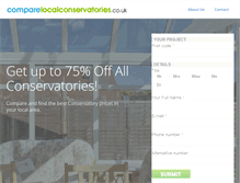 Tablet Screenshot of comparelocalconservatories.co.uk